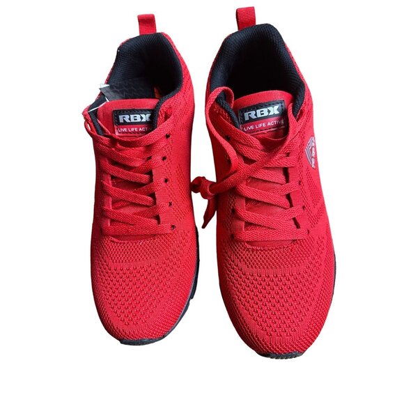 RBX Size 7 Athletic Mesh Lace Up Running Sneakers Shoes Red - Picture 8 of 9